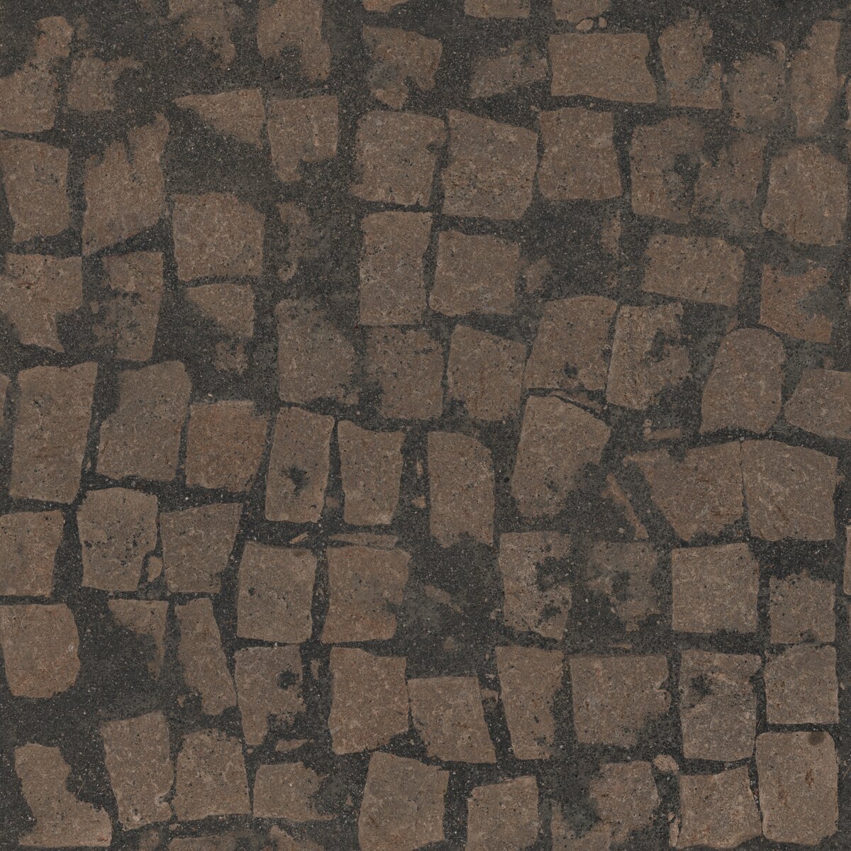 Cobblestone Embedded Asphalt Texture