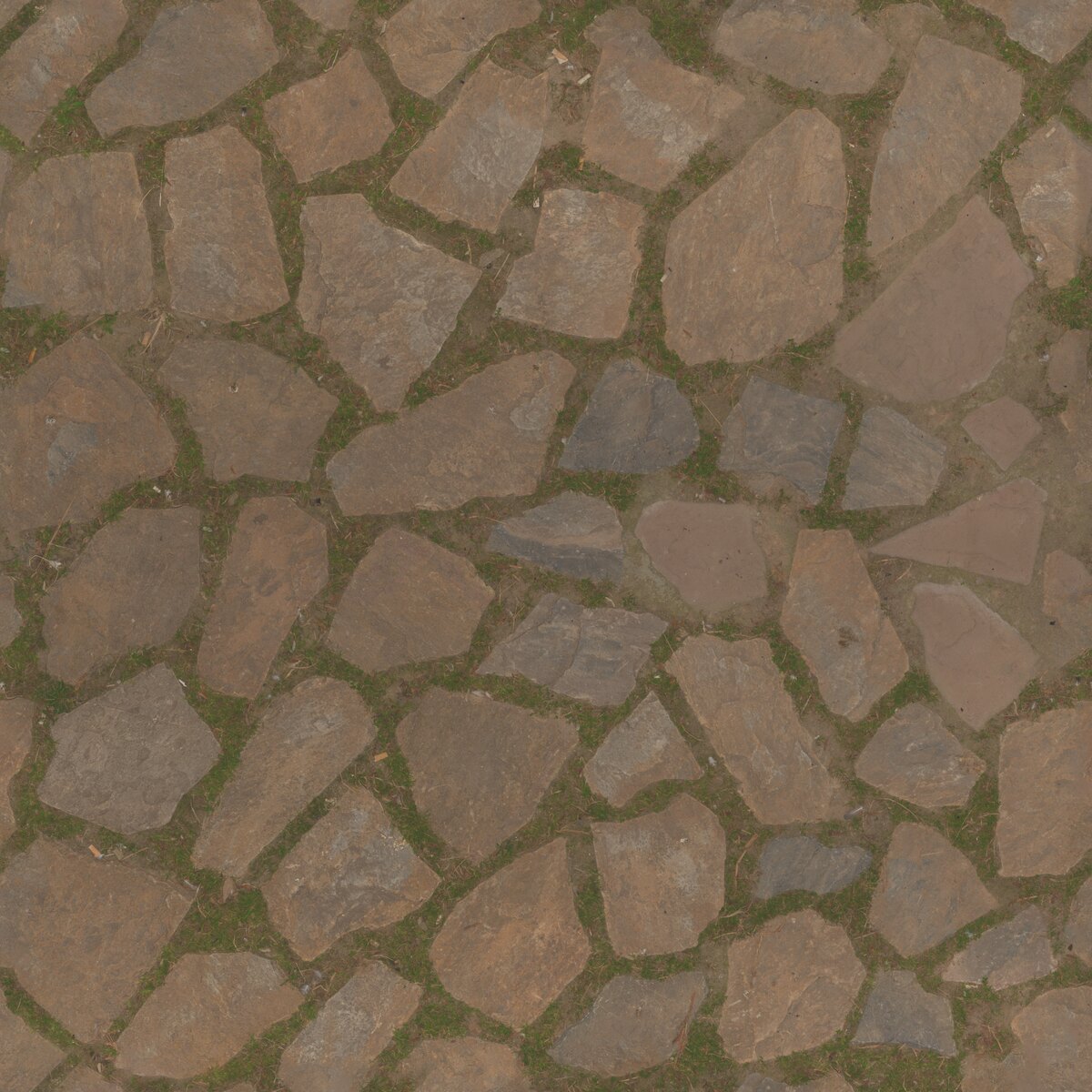 Grassy Cobblestone Texture