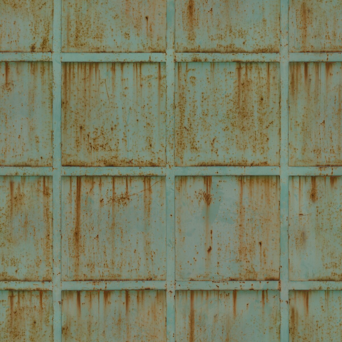 Rusty Metal Grid Texture
