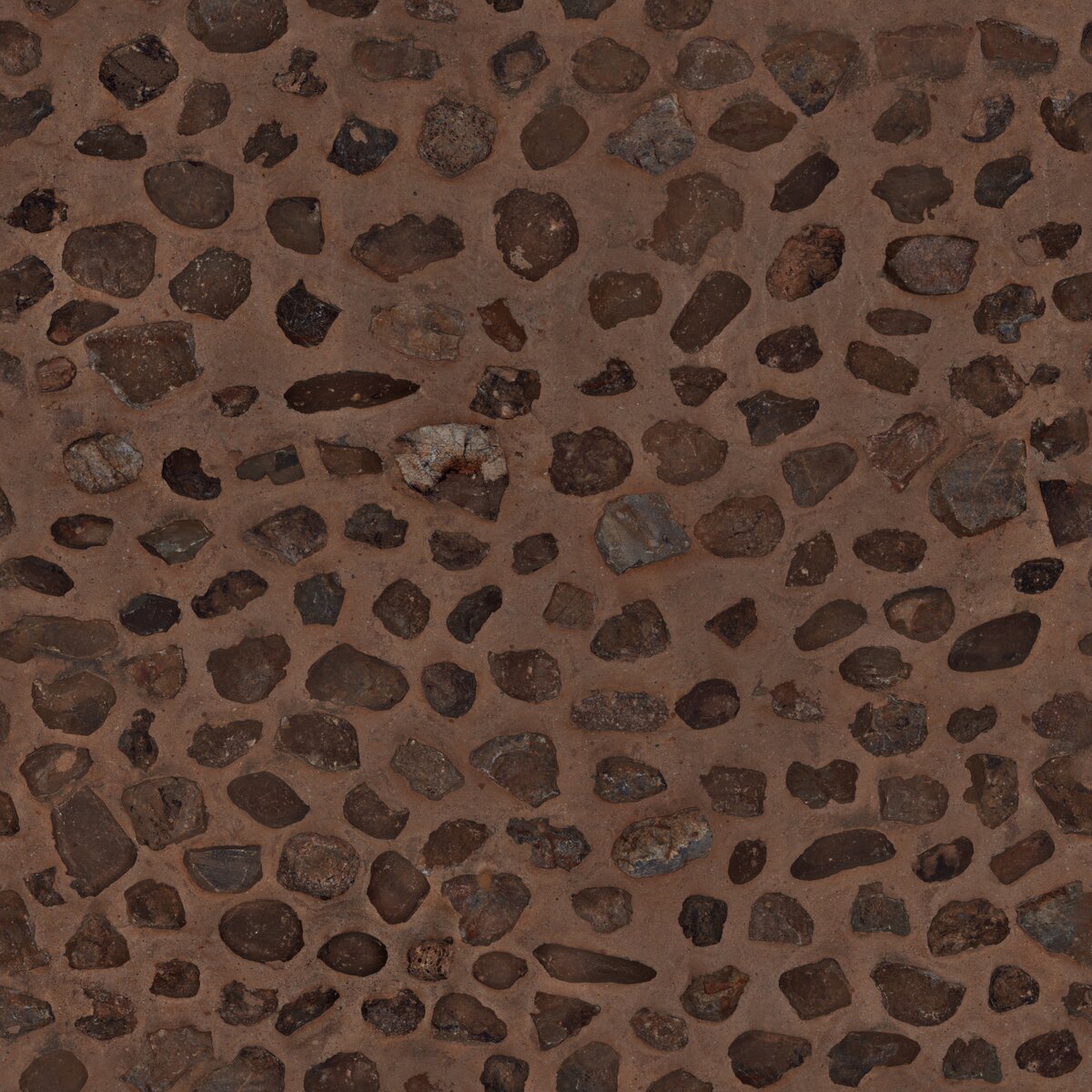 Stone Embedded Concrete Texture